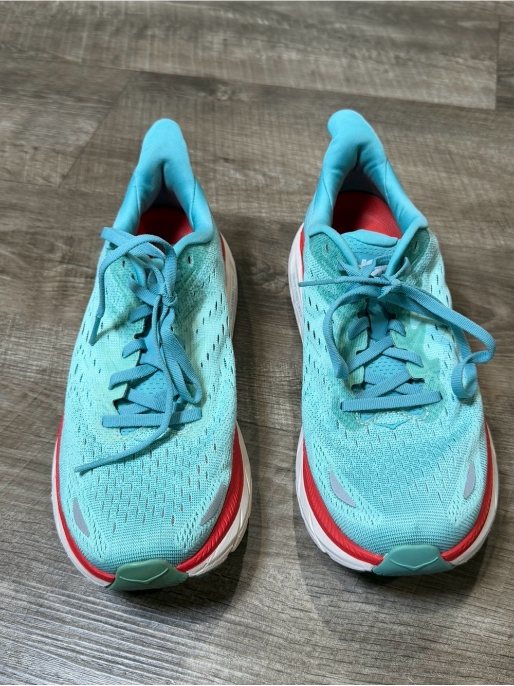 HOKA WOMEN'S CLIFTON 9 Aquarelle Eggshell Blue Running Shoes